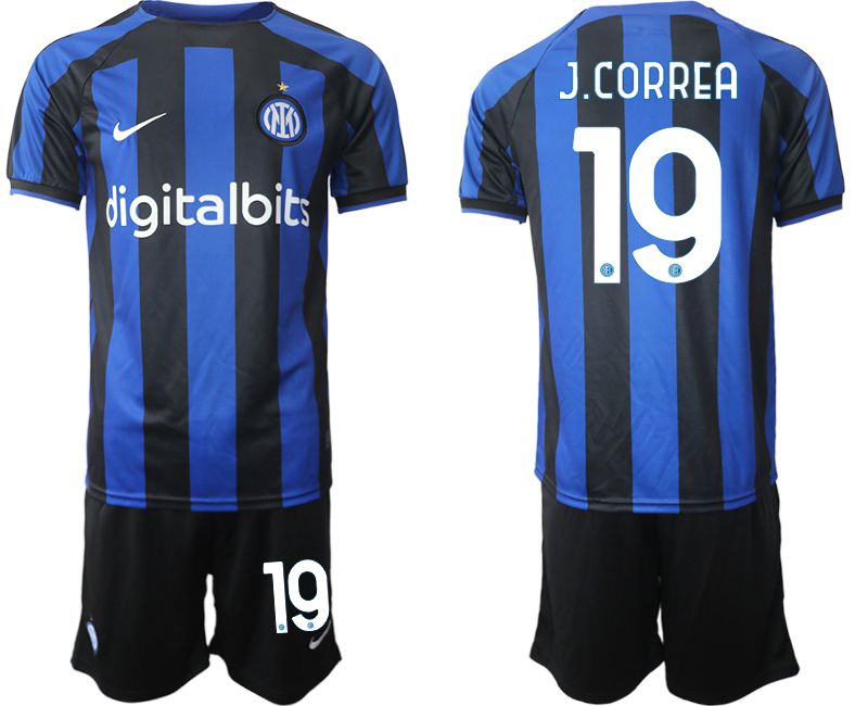 Men 2022-2023 Club Inter Milan home blue #19 Soccer Jersey->inter milan jersey->Soccer Club Jersey